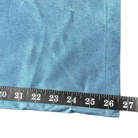 NWT Fashion Mia Womens S Ruffle Sided Pants Chambray High Waisted Blue Appr 28” - Picture 9 of 9